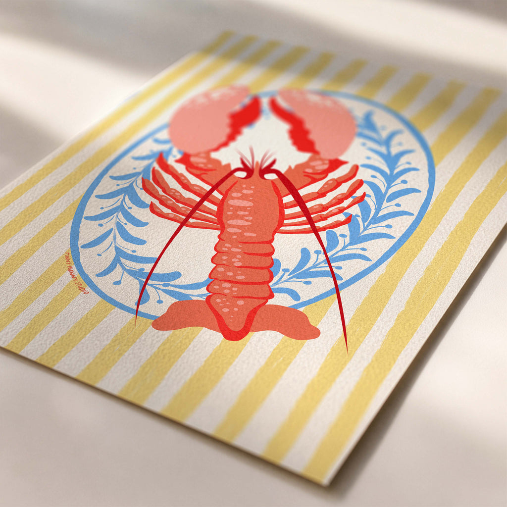 Lobster Plate Art Print 🦞✨