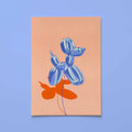 Blue Balloon Dog Art Print 🎈🐶