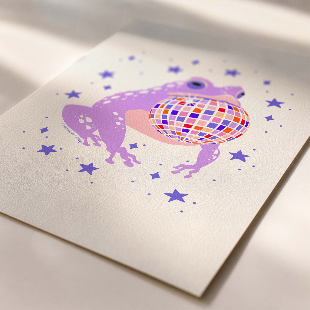 Disco Frog Art Print 🐸🪩