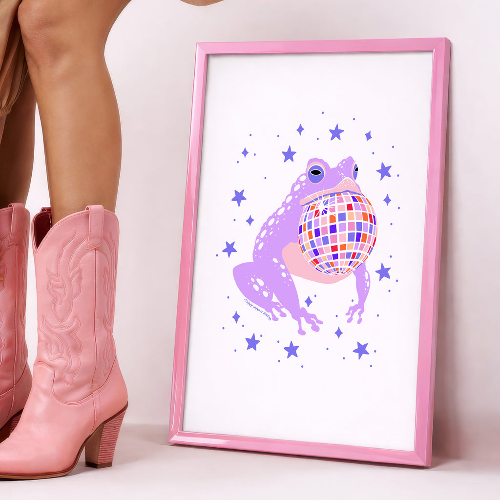 Disco Frog Art Print 🐸🪩