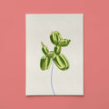 Green Balloon Dog Art Print 🎈🐶