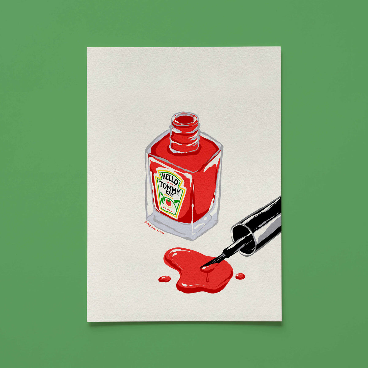 Ketchup Nail Polish Art Print 💅🍅