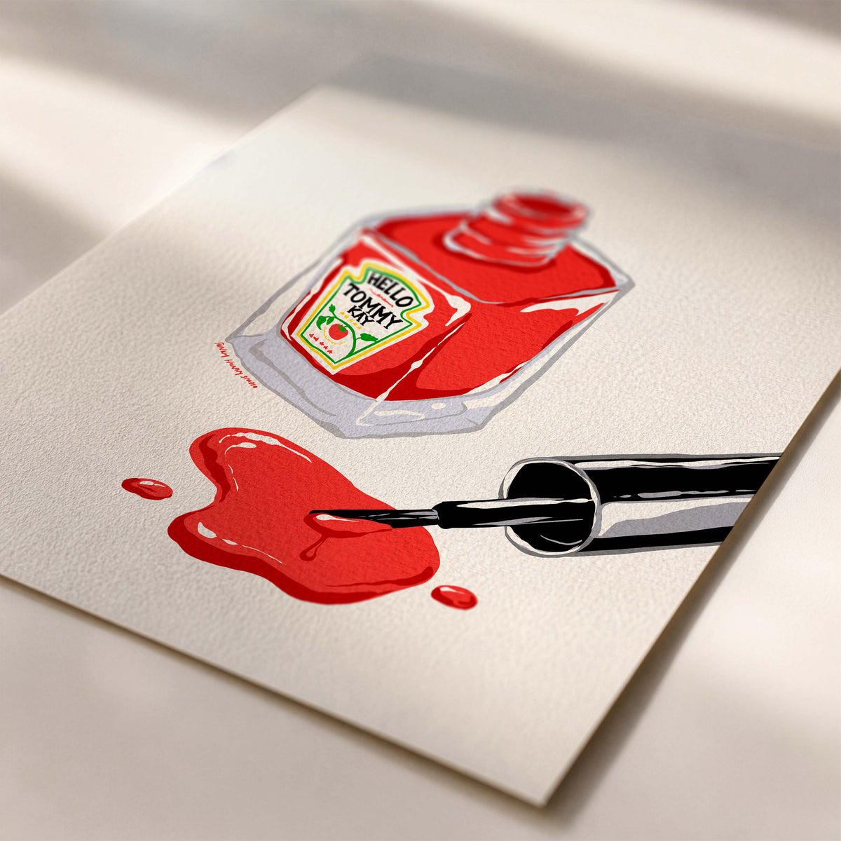 Ketchup Nail Polish Art Print 💅🍅