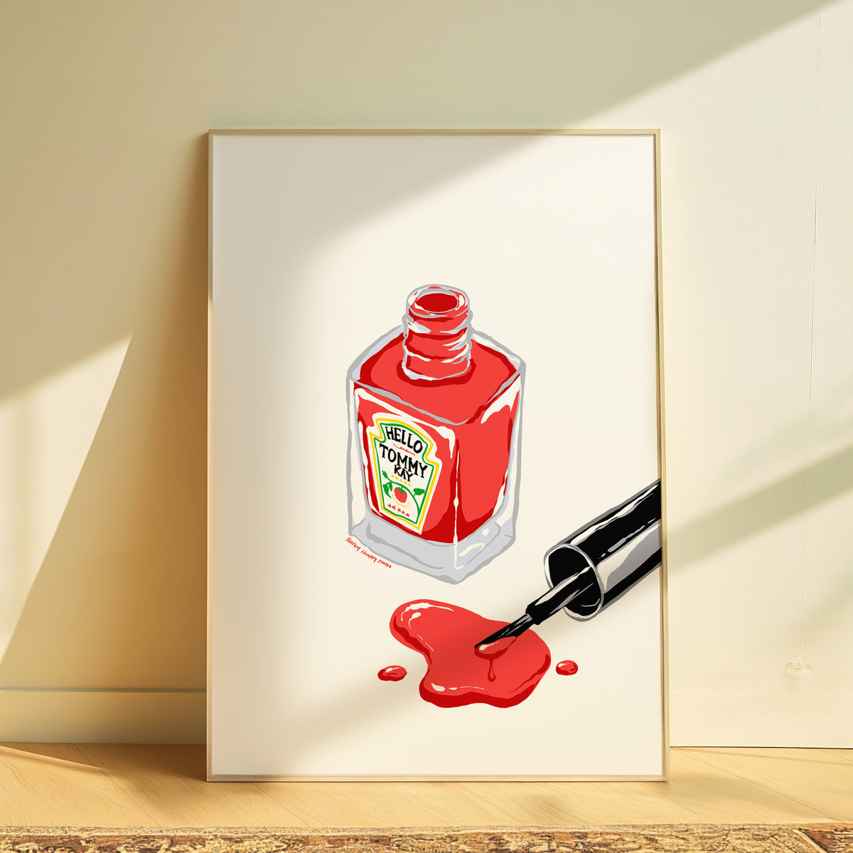 Ketchup Nail Polish Art Print 💅🍅