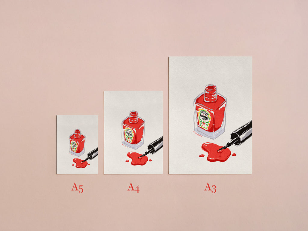Ketchup Nail Polish Art Print 💅🍅