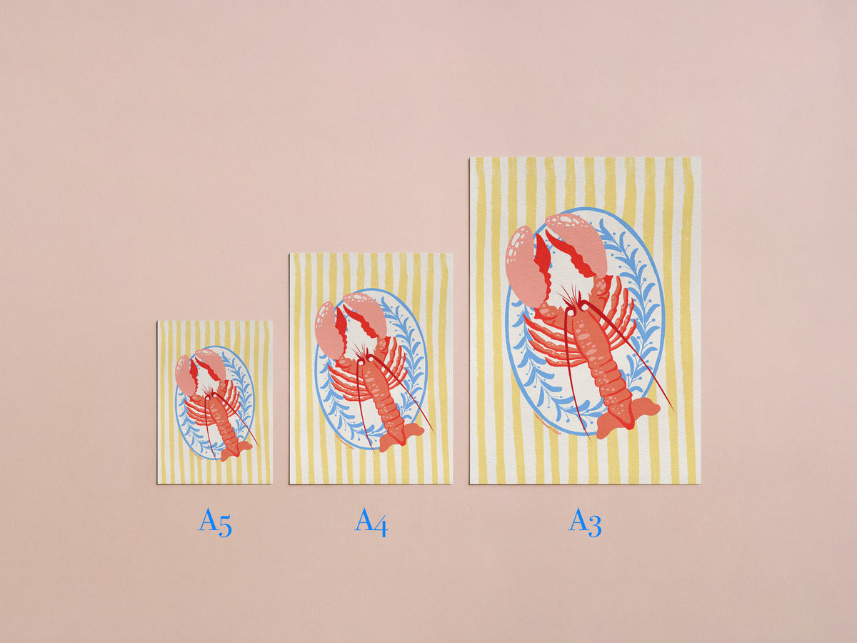 Lobster Plate Art Print 🦞✨