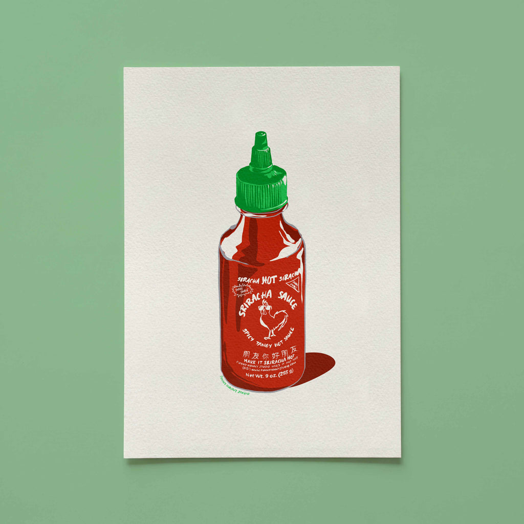Sriracha Hot Sauce Art Print 🌶️🔥