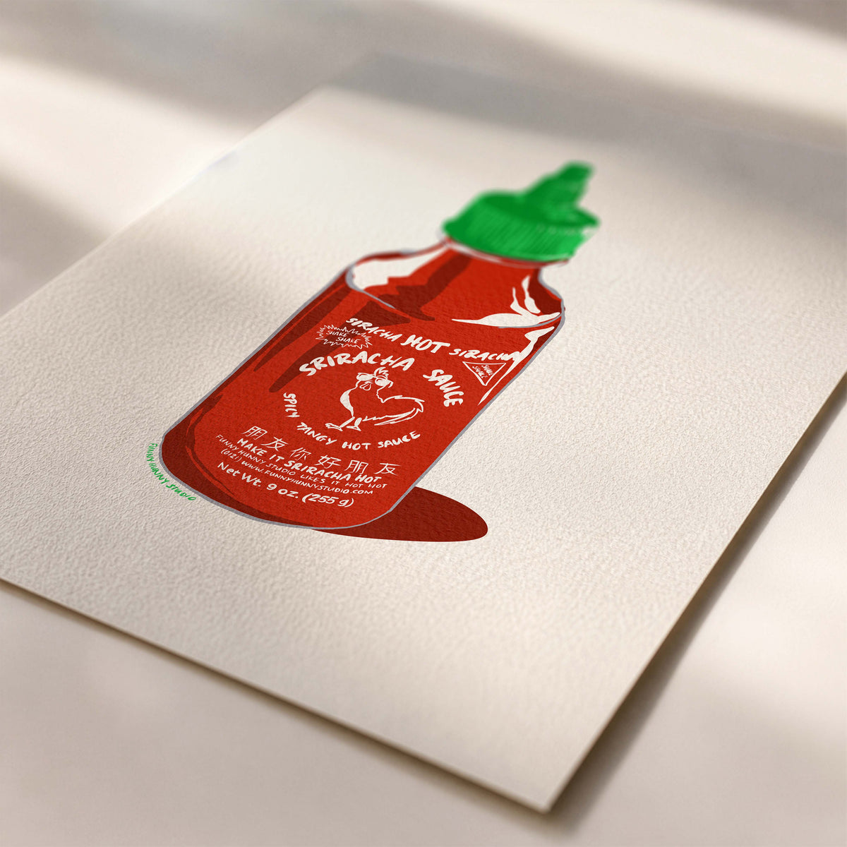 Sriracha Hot Sauce Art Print 🌶️🔥