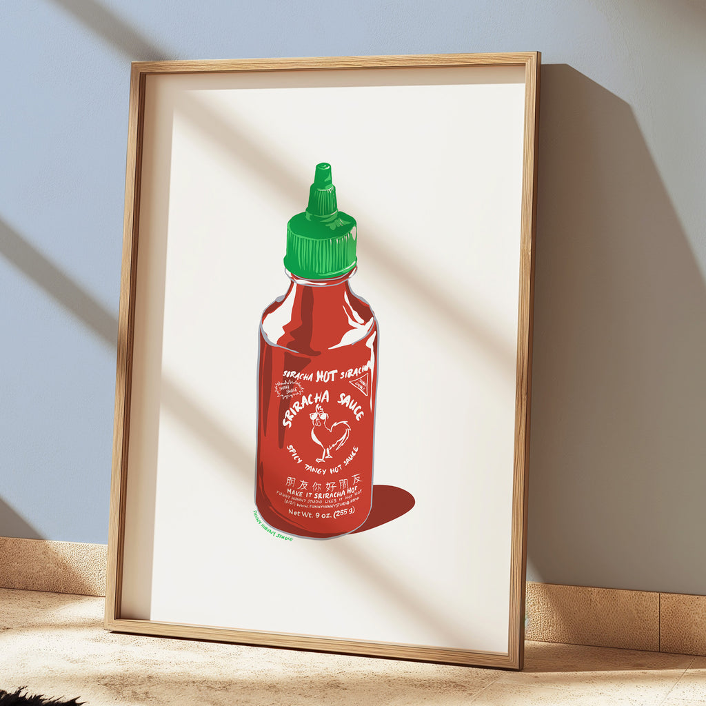 Sriracha Hot Sauce Art Print 🌶️🔥