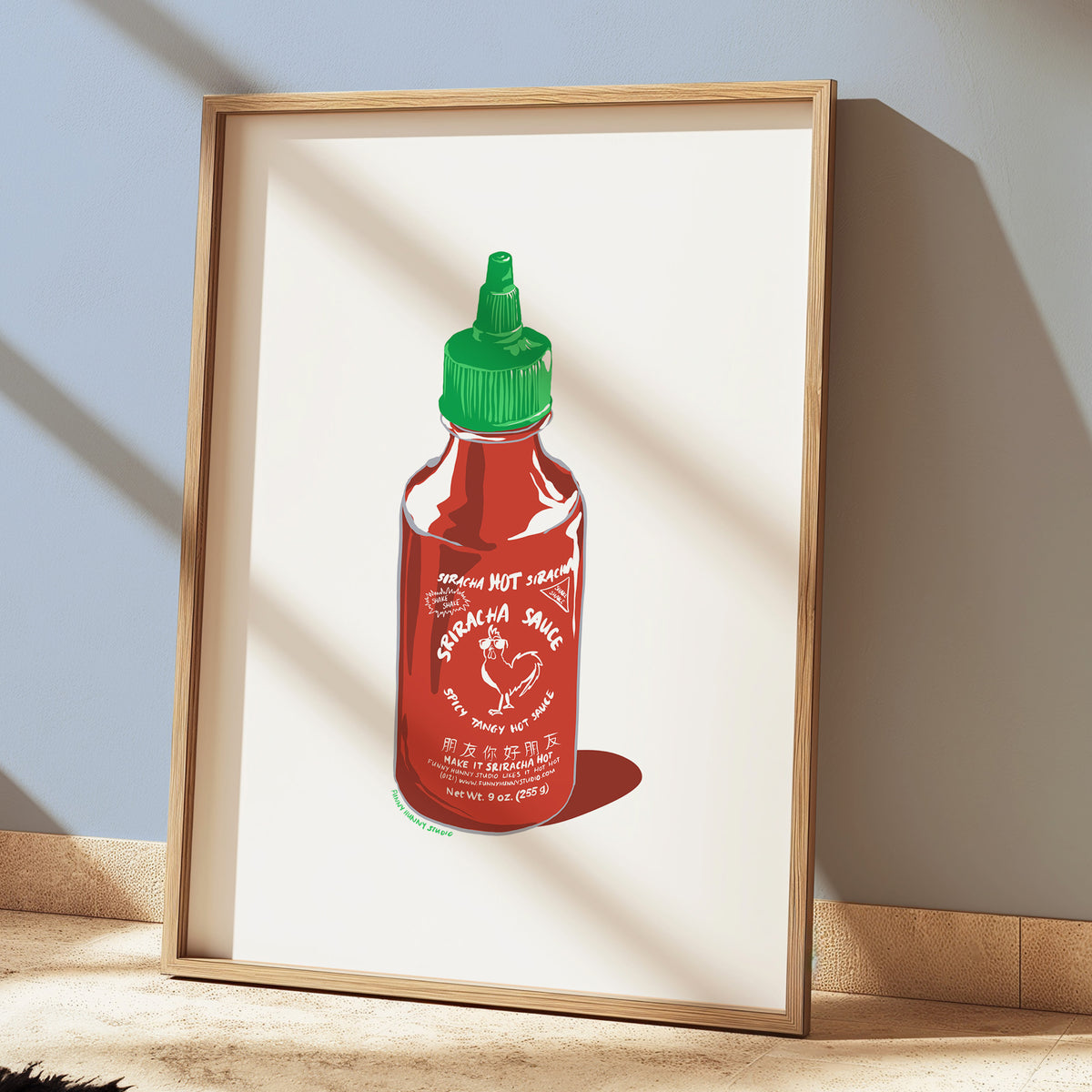 Sriracha Hot Sauce Art Print 🌶️🔥