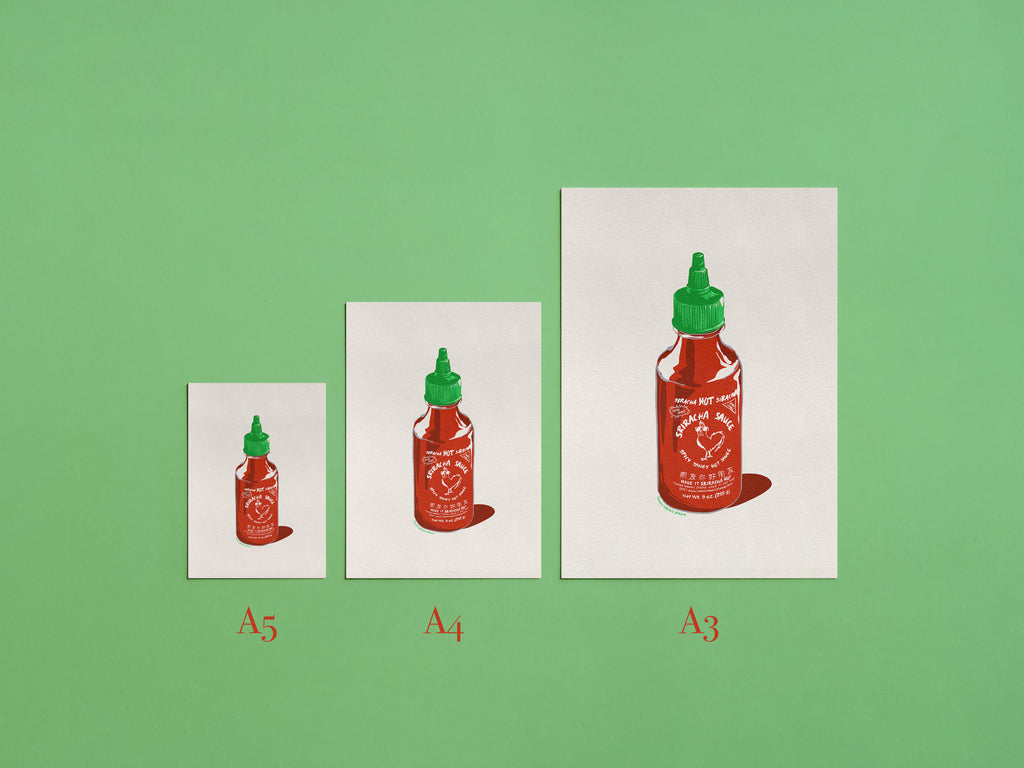 Sriracha Hot Sauce Art Print 🌶️🔥